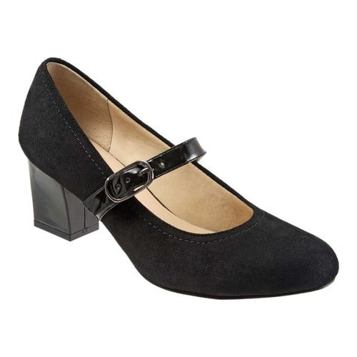 Women's Trotters Candice Mary Jane Black Suede/Patent 12 N | Walmart Canada