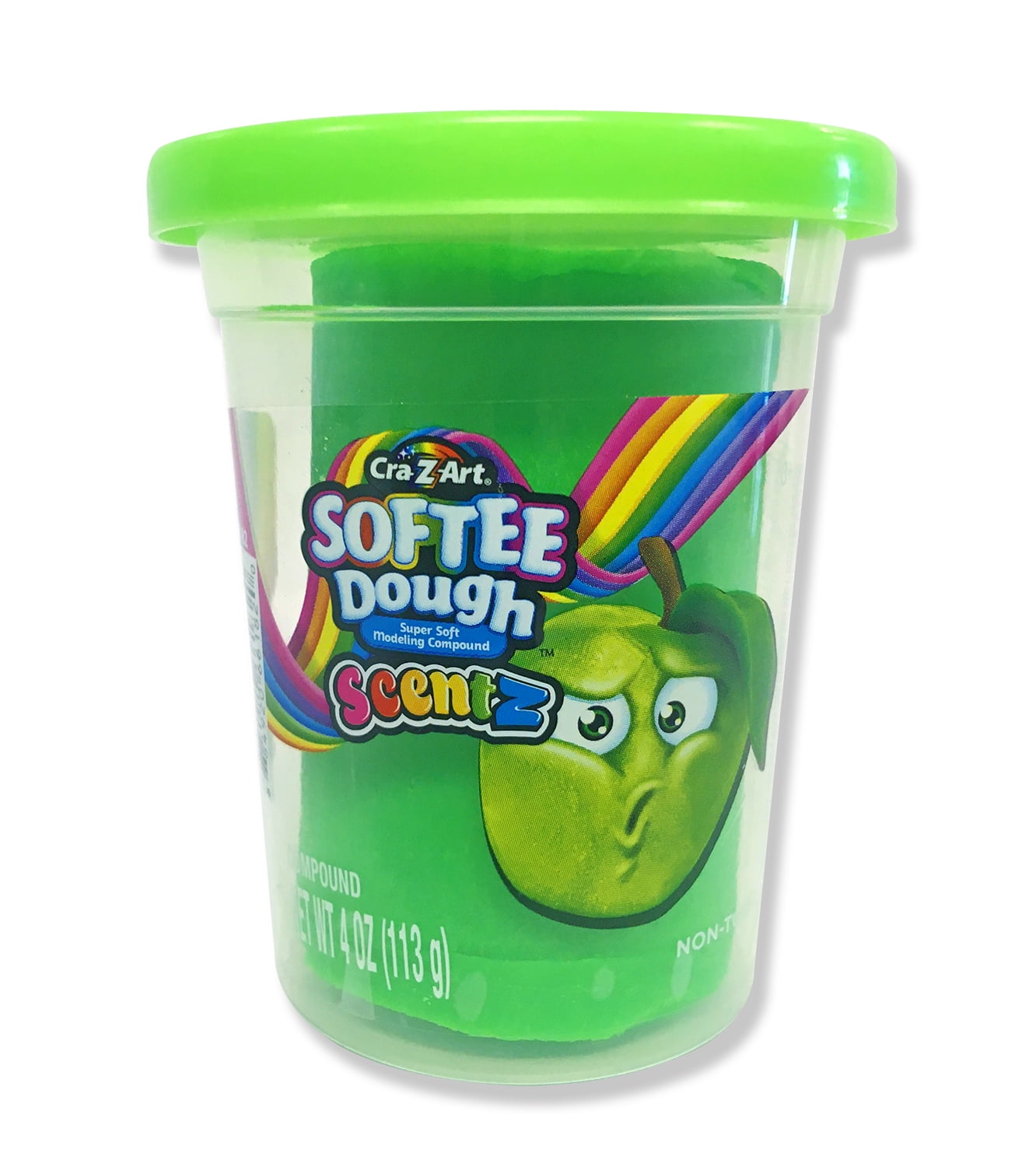 CraZArt Softee Dough Scent 4oz Can Green Color Raspberry Scent