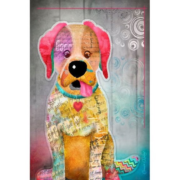 Marmont Hill "Sit Stay Love II" by Connie Haley Painting Print on Wrapped Canvas