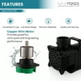 thumbnail image 3 of Half Off Ponds Aqua Pulse Submersible Pond Pump for Waterfalls, 550 GPH, 33 ft Cord, 3 of 7