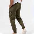 thumbnail image 4 of UVEASISHA Men's Fashion Cargo Pants Multi Pockes Tapered Work Pants Outdoor Lightweight Hiking Pants Military Tactical Trousers Sales Today,Army Green,2XL, 4 of 7