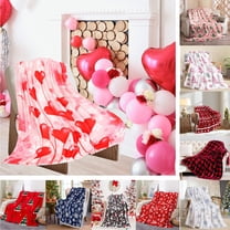 Nkmbld Valentine's Day Flannel Blanket, Valentine Throw Blanket Holiday Gift for Him Her, Soft Plush Throw Blanket for Living Room Couch Bed Chair Decor
