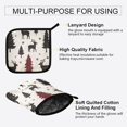 thumbnail image 3 of Yayeee Oven Mitts and Pot Holder Set of 4 Heat Resistant Kitchen Gloves Baking Hot Pad, Christmas Plaid Forest, 3 of 5