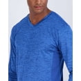 thumbnail image 4 of Real Essentials 4 Pack: Men's Dry Fit Long Sleeve V-Neck Active T-Shirt - Athletic Outdoor UPF 50+ (Available in Big & Tall), 4 of 6