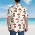 thumbnail image 6 of Bixox Men's Hawaiian Shirts Men's Red Mushrooms Print Short-Sleeve Shirt-Medium, 6 of 8