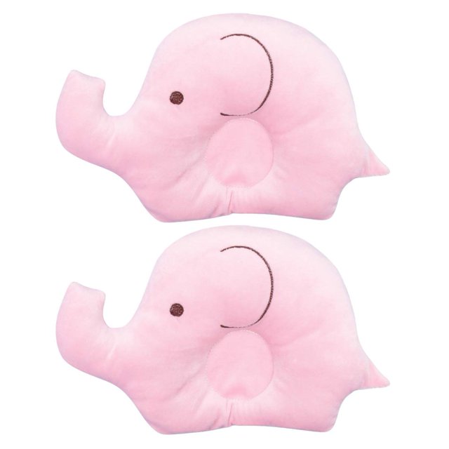 2 uds. Almohada Unisex para el cuello del bebé, almohada con forma de elefante, almohada para bebé recién nacido, cojín de espuma viscoelástica, almohada de apoyo para la cabeza infantil, rosa TUNC Sencillez
