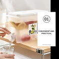 thumbnail image 4 of RENACLIPY 1Pc White Large Capacity Water Pitcher with Faucet for Kitchen Tea and Juice Storage, 4 of 8