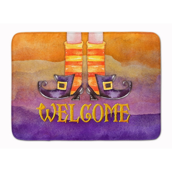 Halloween Welcome Witches Feet Machine Washable Memory Foam Mat