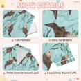 thumbnail image 4 of FORMRS Kids Short Sleeve Top and Pants Pajama Set Unisex Satin 2-Piece Sleepwear, Sizes 9-10Y, Swimming Otters Pattern, 4 of 8