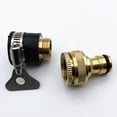 thumbnail image 3 of LOVIVER 1/2 "3/4" Filetage Robinet de Cuisine Rapide Raccord de Robinet en Laiton, 3 of 8