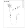thumbnail image 3 of Kingston Brass KX1540SE Vilbosch Multi-Function Hand Shower Kit, Matte Black, 3 of 5