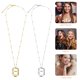 thumbnail image 3 of 2 piezas decoraciones decorativas de collar femenino exquisito puede tirar collares de colgantes de anillo, 3 of 6