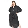 thumbnail image 4 of Vestido camisero con moño Roman Fashion /Tallas Extras, 4341 (Negro lineas) negro 42, 4 of 6