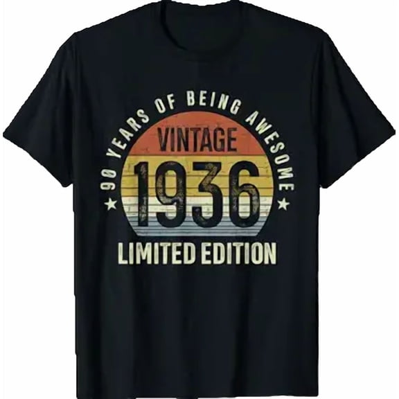 90th Birthday Vintage 1936 90 Years Old T-Shirt