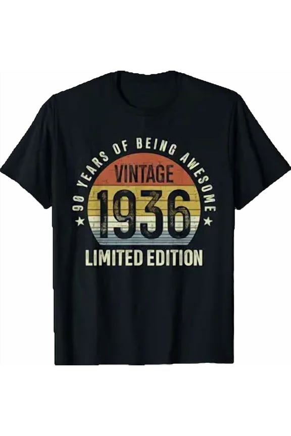 90th Birthday Vintage 1936 90 Years Old T-Shirt