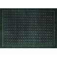 thumbnail image 1 of Ahgly Company Machine Washable Indoor Rectangle Abstract Turquoise Blue Modern Area Rugs, 2' x 3', 1 of 4