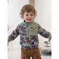 thumbnail image 5 of RUINIXCW Little Boy Pullover Sweatshirt Quarter Zipper Stand Collar Camouflage Tops, 5 of 9