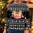 thumbnail image 2 of NLLSHGJ Chandail en Molleton Homme Grand Homme Automne et Hiver Tendance Décontractée Imprimé de Noël Chandail Col Rond Chandail à Capuchon Chandail à Capuchon pour Homme Chandail Graphique Chandail en Molleton Jaune, 2 of 4