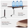 thumbnail image 5 of Conference Table 6ft,Folding Conference Room Table on Wheels,Mobile Flip Top Training Tables for Office,Meeting(8,Walnut,61" D X 19.6" W X 29.5" H), 5 of 7