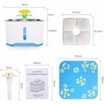 thumbnail image 7 of Beacon Pet Water Fountain, 84oz/2.4L Automatic Cat Fountain Stainless Steel Dog Water Dispenser with Filter & Led Lights for Cats, Dogs, Multiple Pets with Filter + Flower Mat, 7 of 7