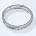 thumbnail image 3 of 3mm Stainless Steel Christian Cross Eternity Style Stacking Wedding Band Ring, 3 of 5