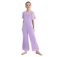thumbnail image 1 of iiniim Combinaison pour Filles Col Rond Perlé une Pièce Combinaisons Été Décontracté Pantalons Larges Lavande 6, 1 of 5