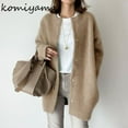 thumbnail image 2 of Komiyama 7 Colors Cardigan Mujer Fashion Vintage Women Sweaters Autumn Winter Warm Outwear Tops Loose Long Sleeve Knitwear, 2 of 6