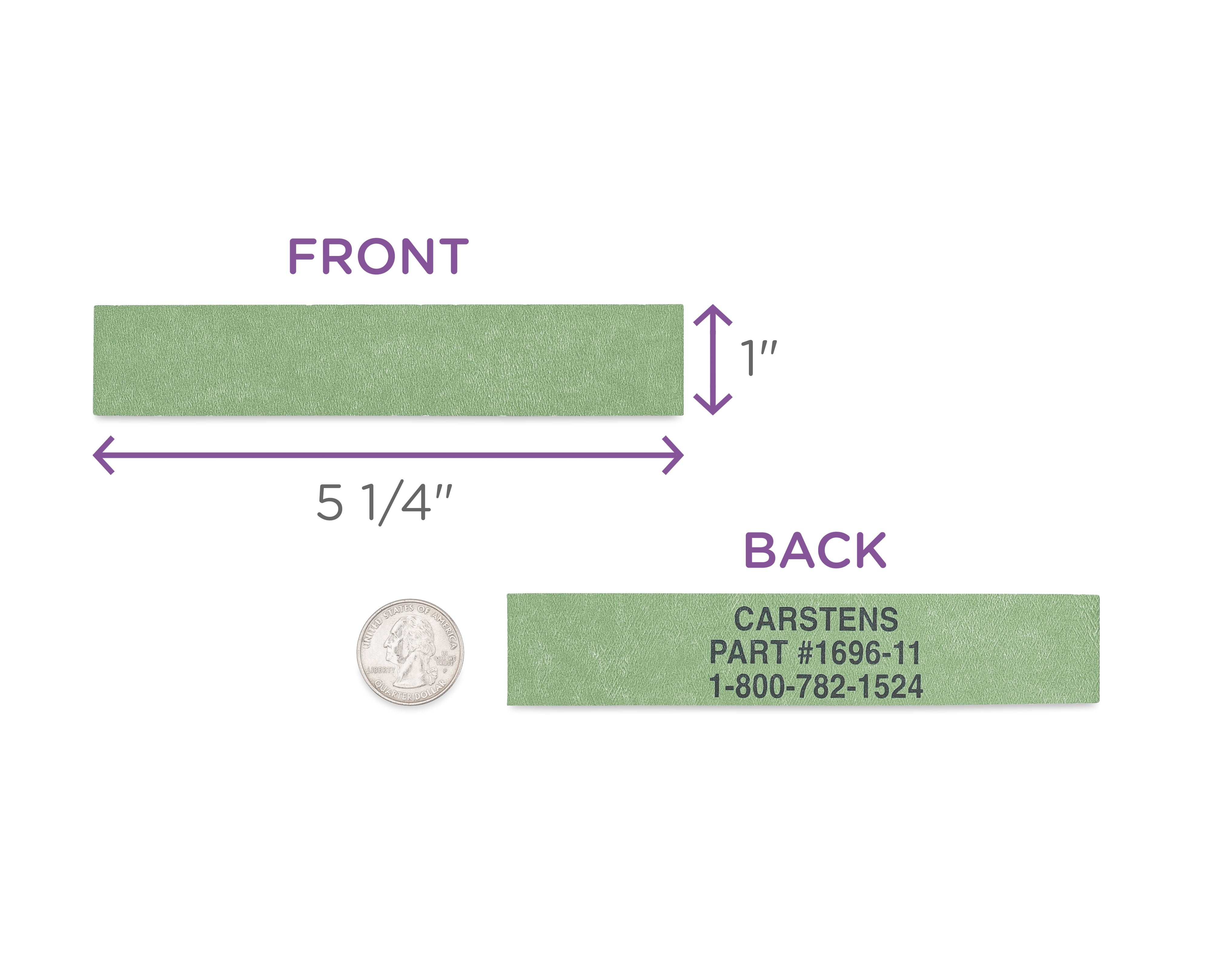 Carstens - Green 1.5-4 Inch Binder Spine Insert Cards, 5.25 x 1 Inch, Roll of 200 (1696 Series) - Ideal for 1.5-4 Inch Spine Insert Adhesive Pockets