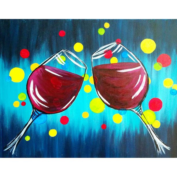 Pintura de diamante (DB6268) 5D cuadrado DIY Cheers Rhinestone cuadro de mosaico 45x60cm Hugtrwg Para estrenar