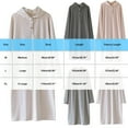 thumbnail image 3 of Besolor Women's Hooded Nightgown Striped Long Sleeve Sleepshirt Casual Comfy Pajama Dress Sleepwear, 3 of 3