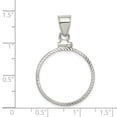 thumbnail image 3 of Sterling Silver 21.1 x 2mm $0.05 Diamond Cut Coin Bezel Pendant, 3 of 3