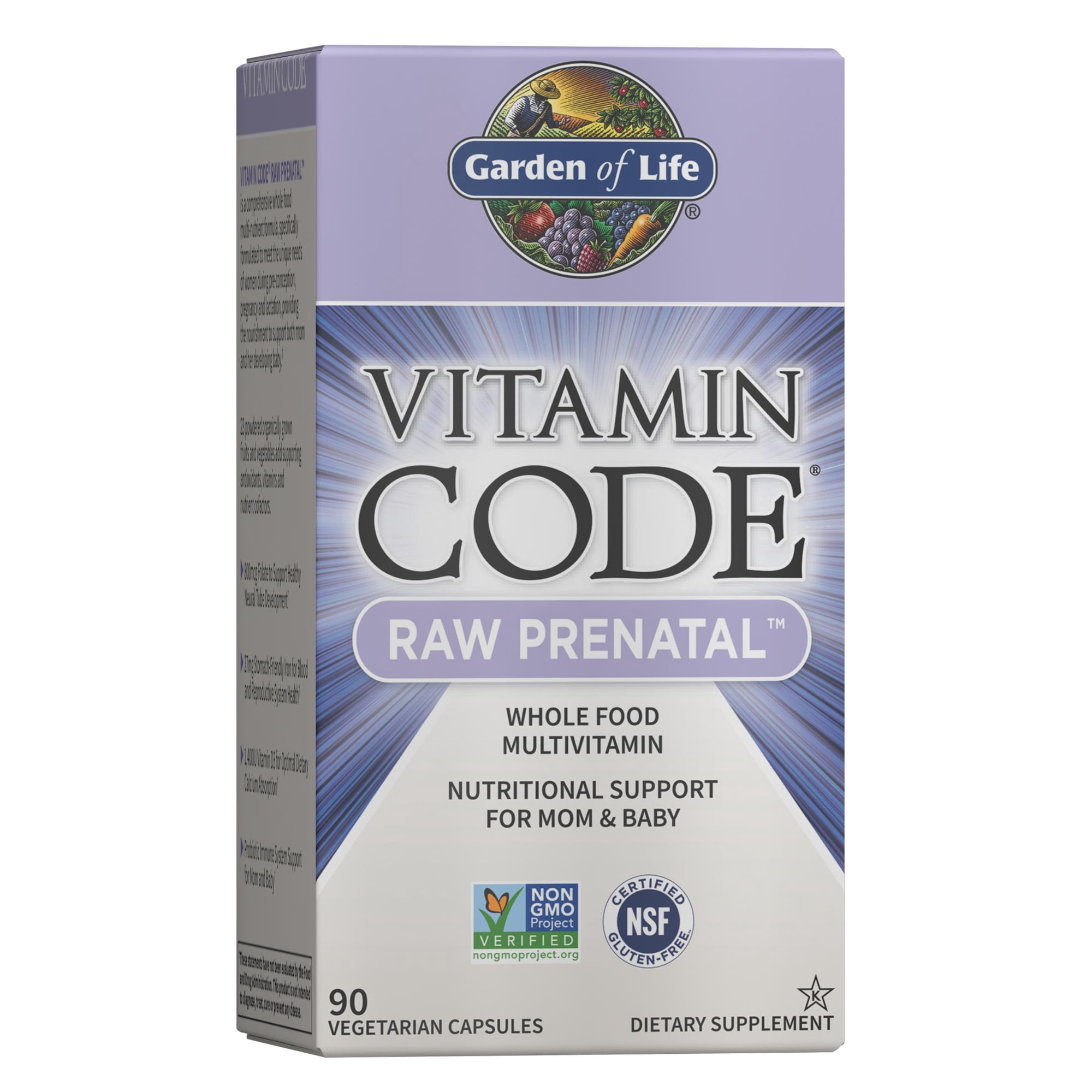 Garden of Life Vitamin Code Raw Prenatal, 90 Vegetarian Capsules