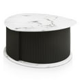 thumbnail image 3 of Furniture of America Talo Fluted Pedestal Triangle Storage Coffee Table, White Marble and Black, 3 of 21