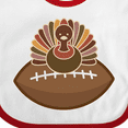 thumbnail image 4 of Inktastic Thanksgiving Football Turkey Boys Baby Bib, 4 of 4