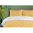thumbnail image 4 of Ambesonne Floral Duvet Cover Set, Flowers on Marigold Tone, 2-Calking, Marigold and White, 4 of 7
