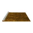 thumbnail image 2 of Ahgly Company Machine Washable Indoor Square Abstract Yellow Modern Area Rugs, 7' Square, 2 of 4