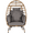 Light Gray, variant on LEGAHOME Egg Chair, All-Weather PE Rattan Hanging Egg Chair Basket Chair with Stand and Removable Cushion, Wicker Swing Chair Hammock Chair for Indoor and Outdoor Use, Black&Beige
