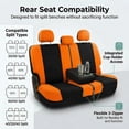thumbnail image 5 of FH Group Car Seat Covers Light & Breezy Flat Cloth, Full Set w/ Carpet Floor Mats With Colored Trim, 5 of 10