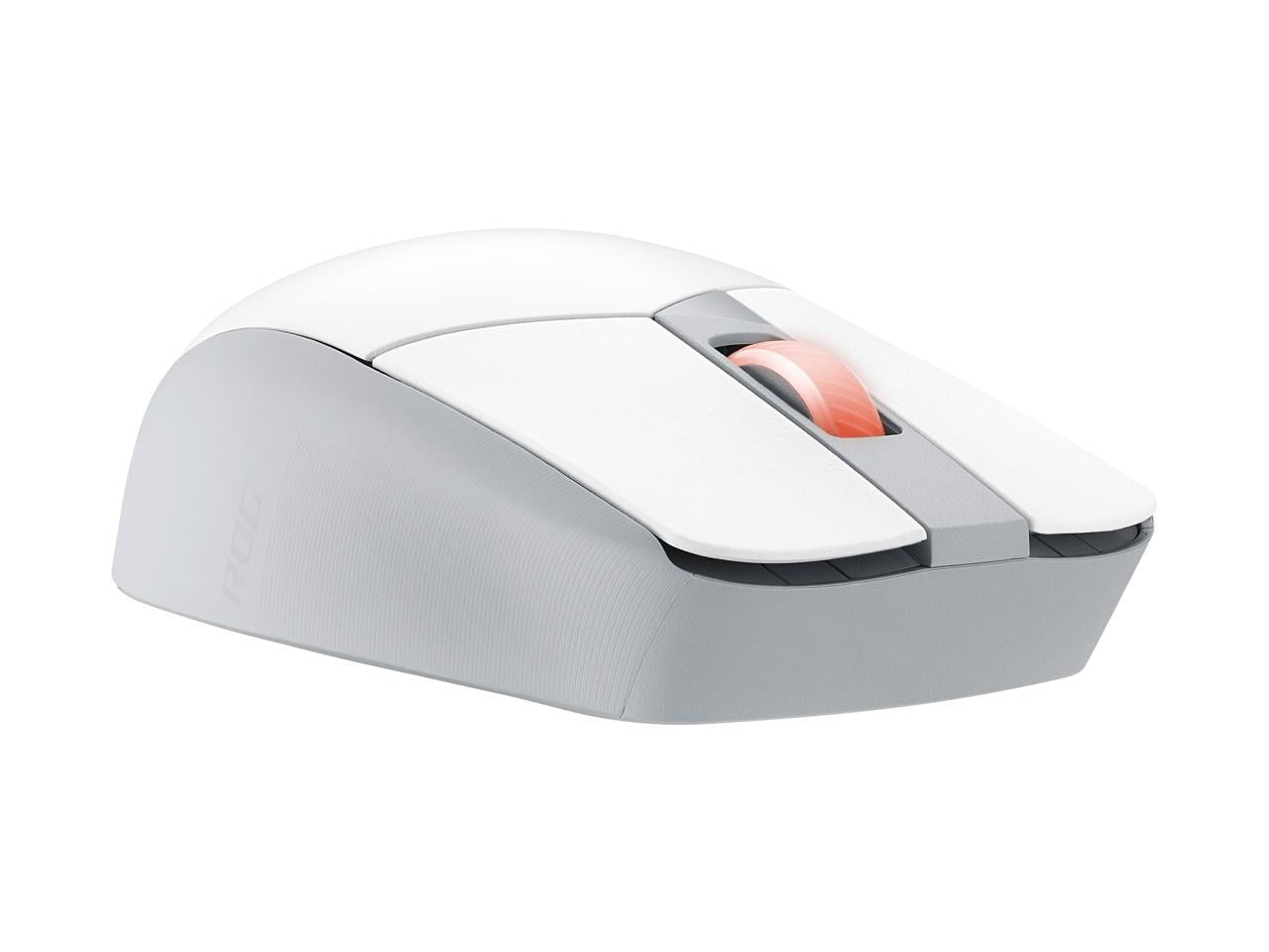 Asus ROG Strix Impact III Wireless Gaming Mouse - 57g Lightweight, 36K DPI, Bluetooth & 2.4GHz, Up to 618hrs Battery Life, Replaceable Switches - White