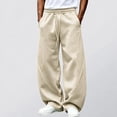 thumbnail image 2 of Mens Sweatpants with Pockets Loose Casual Barrel Sweat Pants,Drawstring Elastic Waist Curved Seam Wide Leg Athletic Pants for Running, 2 of 6