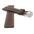 thumbnail image 2 of 24mm Leather Watch Band Strap, Stainless Steel Buckle, 2 of 7