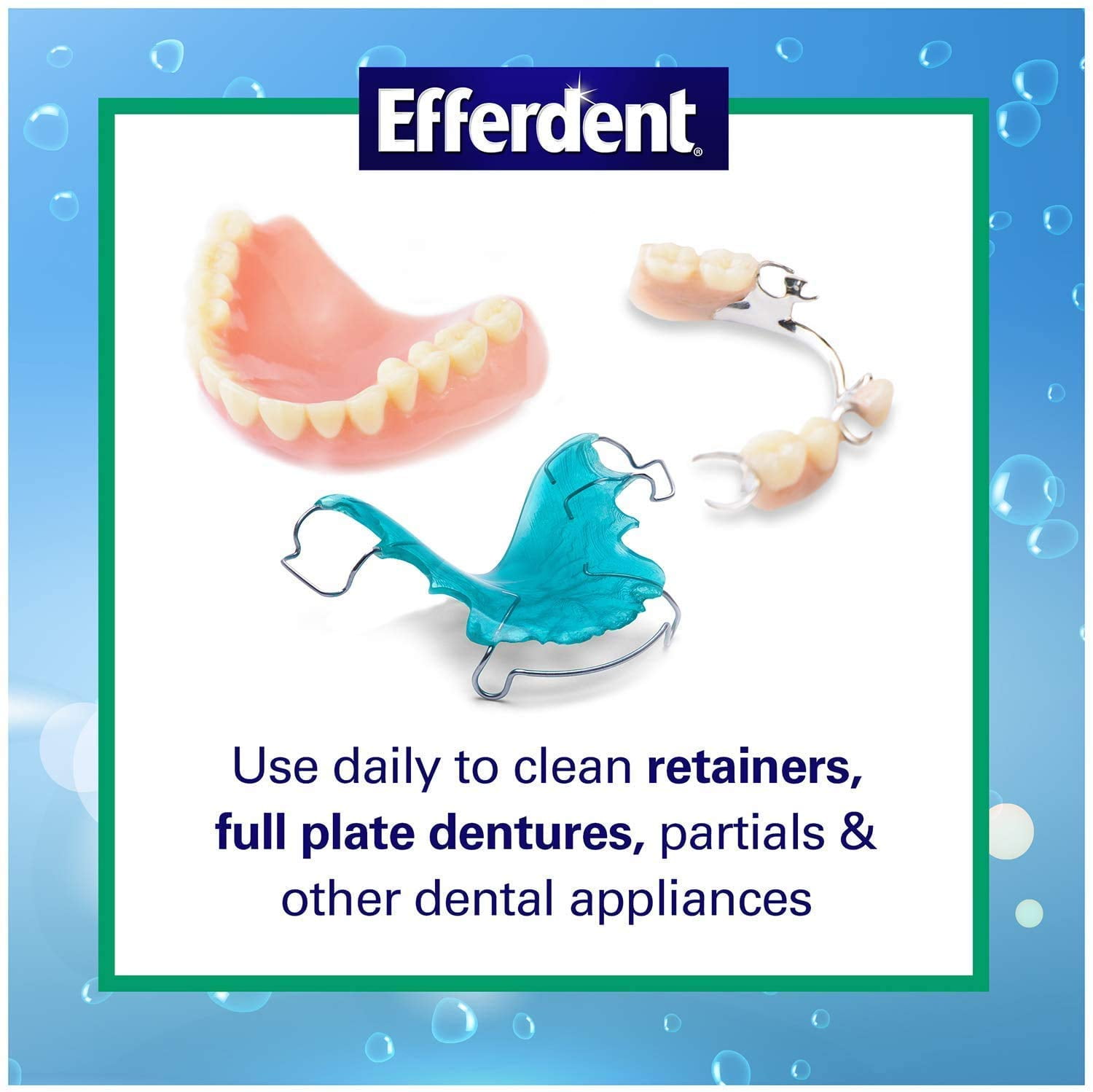 Efferdent Plus Mint Denture Cleanser Tablets 90 Ea Pack Of 2 Walmart Com