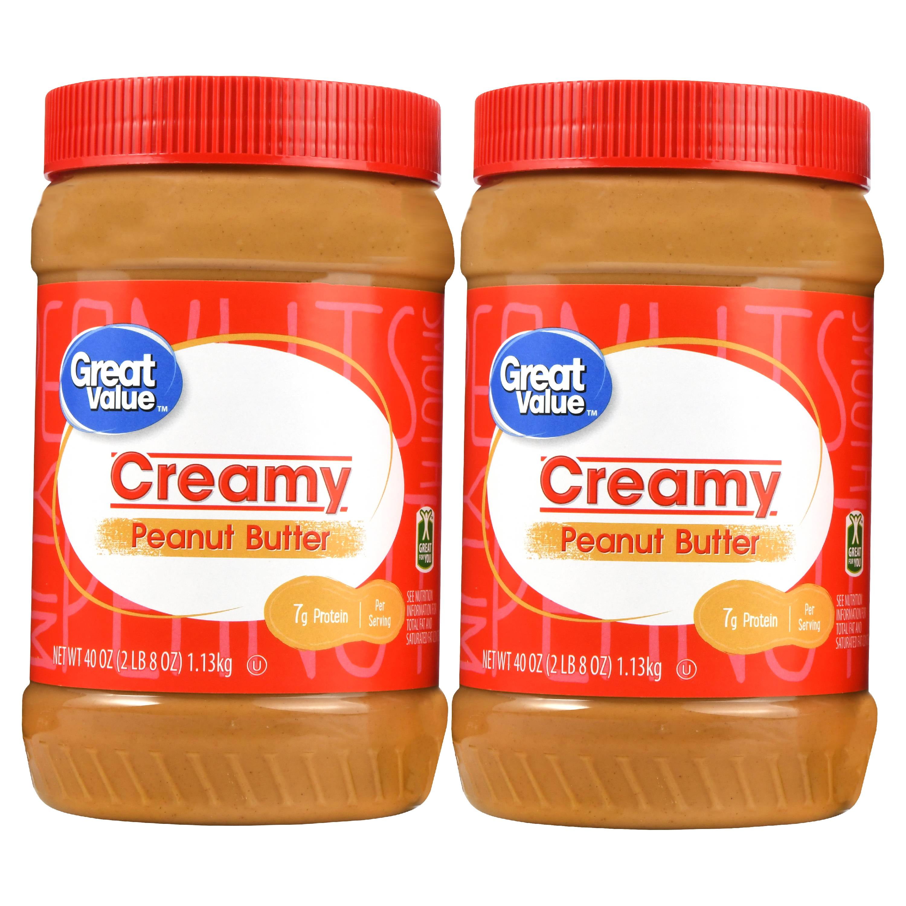  2 Pack Great Value Creamy Peanut Butter 40 Oz Walmart Inventory 