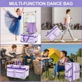 thumbnail image 7 of BRONKIGE Dance Bag with Garment Rack - 28" Competition Duffle Bag - Rolling Garment Bag with Wheels - Ideal Costume Suitcase for Dancers Livestreamer Athletes - Large Capacity Enhanced Stability, 7 of 7