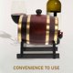 thumbnail image 5 of 1 juego de dispensador de bebidas de barril de vino de madera, cubo de agua de madera de 1 l, cubo de cerveza vintage con estante, 5 of 7