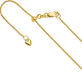 thumbnail image 2 of 14K Solid Yellow Gold Adjustable 1mm Spiga Wheat Link Chain Necklace, 2 of 4