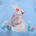 thumbnail image 3 of WIBACKER 2-7T Kids Girls Sweatshirts Easter Rabbit Crewneck Long Sleeve Pullover Cotton Graphic Top Sweater Shirts, 3 of 8