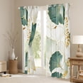 thumbnail image 3 of Homewish Ginkgo Leaves Curtains Pack of 2 (42x84 Each) For Teens Female Girls,Abstract Gradient Stripes Curtains Blackout,Exotic Style Bedroom Curtains,Lightweight Room Decor, 3 of 6