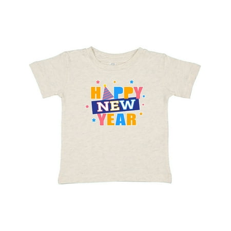 

Inktastic Happy New Year Colorful with Stars Gift Baby Boy or Baby Girl T-Shirt