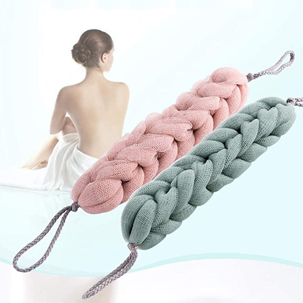 Long Stretch Back Sponge with Rope Handles Back Scrubber Bath Shower